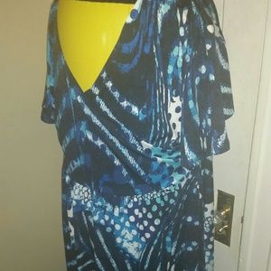 Day Sale!!!!!!Blue decorative design dress