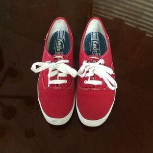 Lightly-worn Red Keds.