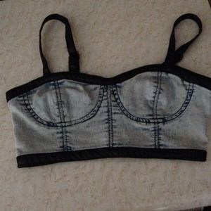 Denim bralette