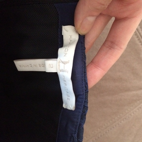 Saks fifth ave strapless dress in navy (size 2) - Picture 2 of 4