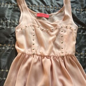 Peach top with silver studs