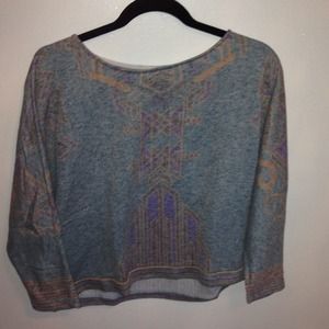 Abstract cropped sweater