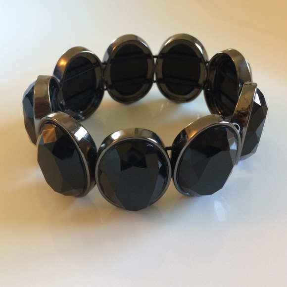 Black jeweled bracelet