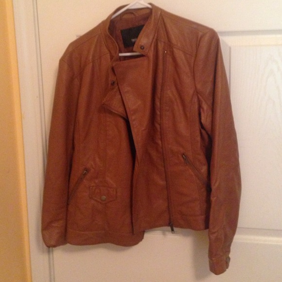 Brown faux leather jacket