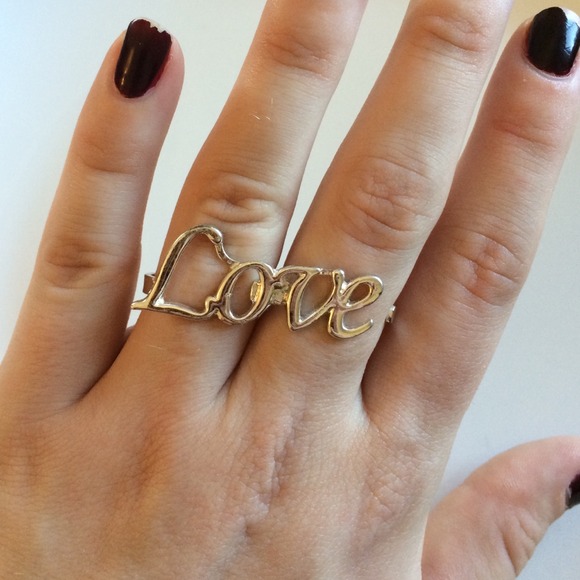 Silver double ring