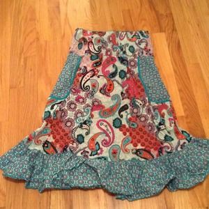 Paisley tube top dress