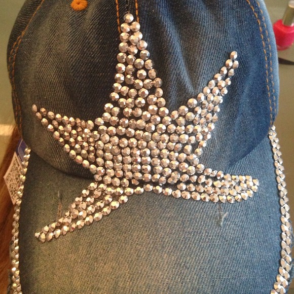 💎denim and stones Bling Star hat 💎 NWT