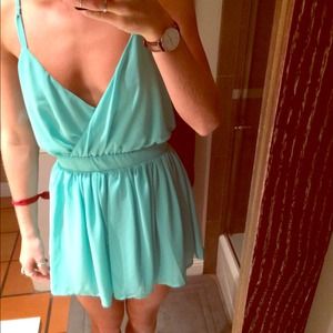little backless mint dress
