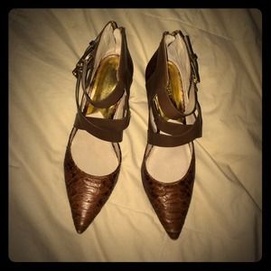 MICHAEL MICHAEL KORS SNAKE SKIN POINTED STILLETO
