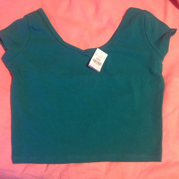 Teal Cropped Top NWT