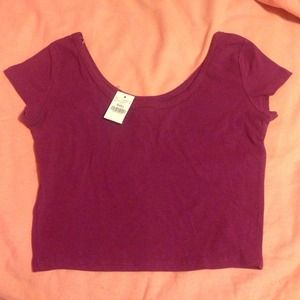 Purple Cropped Tank NWT