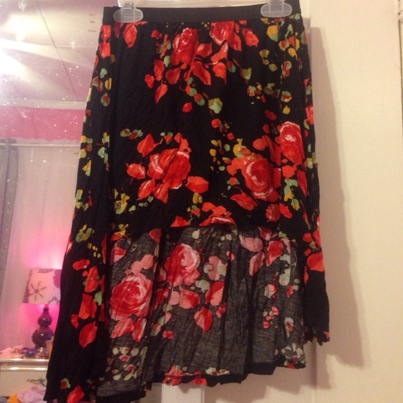 Floral High Low Skirt - Picture 1 of 1
