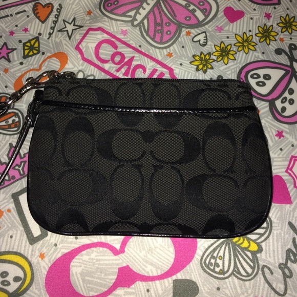 Traded!!!!Authentic Coach Black wristlet