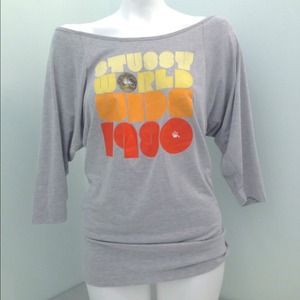 Off-shoulder Stussy Logo Tunic