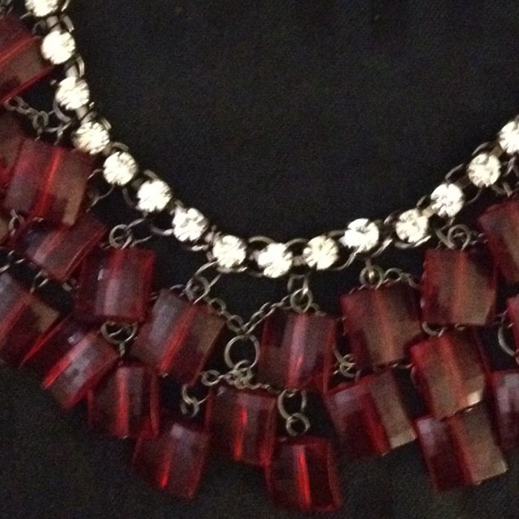 Host Pick !!😘Red with Rhinestone Statement - Picture 3 of 3
