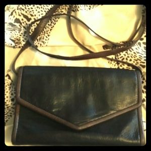 Leather clutch, cross body bag