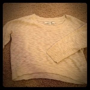 Ivory/gold crop top sweater