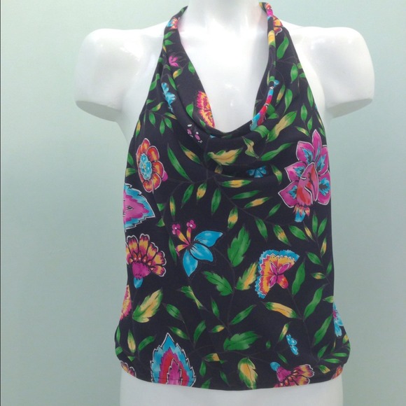 DVF Silk Floral Halter Top