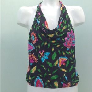 DVF Silk Floral Halter Top