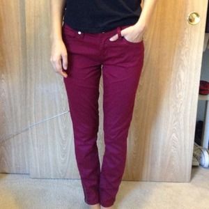 Maroon Skinny Jeans