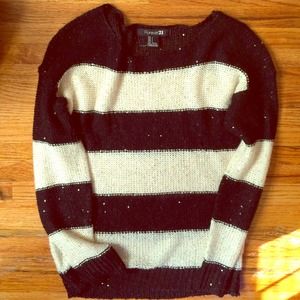 Sequin Stripe Sweater from Forever21