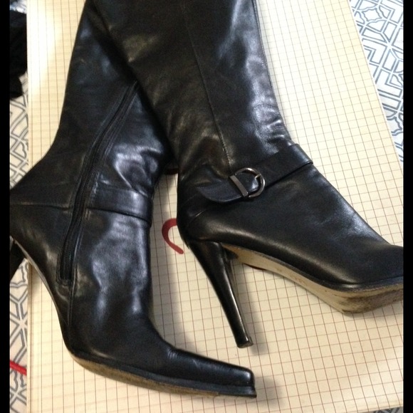 Black Charles David knee high boot