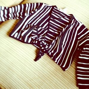 Striped shrug
