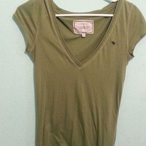 Olive green v neck