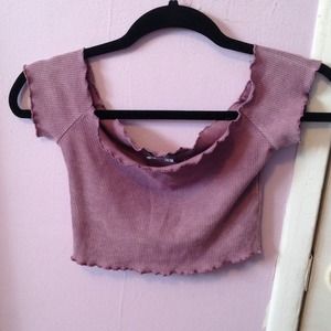 off the shoulder crop top