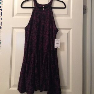 Free people black and purple dress