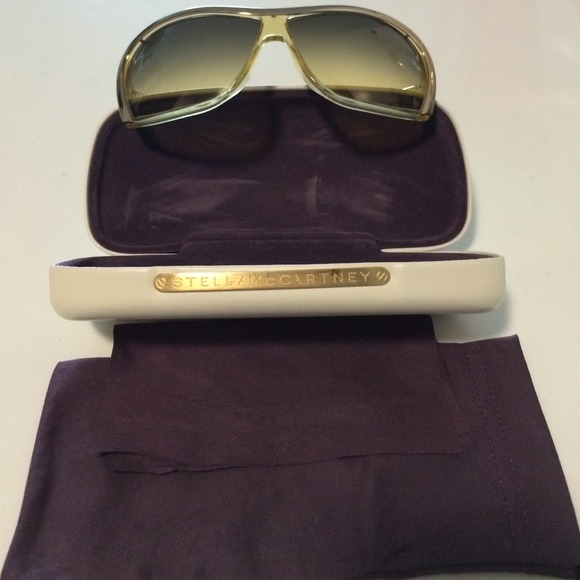 Stella McCartney retro sunglasses green and gold main image 4