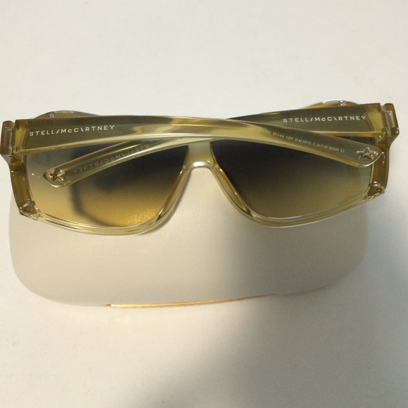 Stella McCartney retro sunglasses green and gold