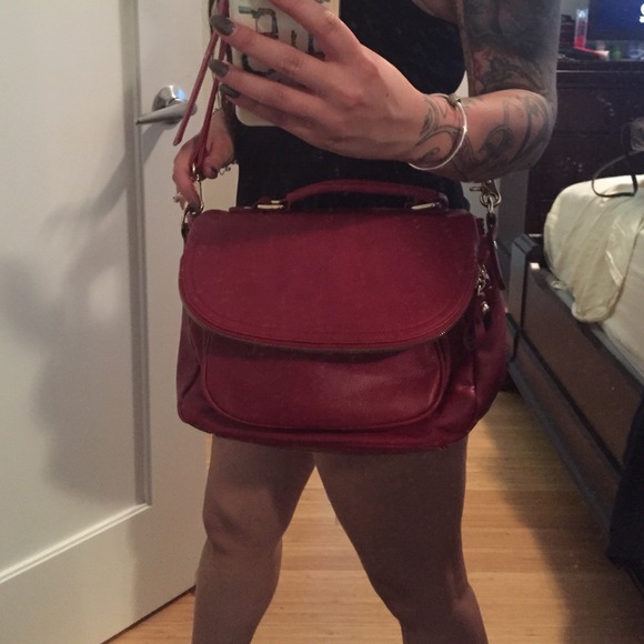 Burgundy Messenger Bag