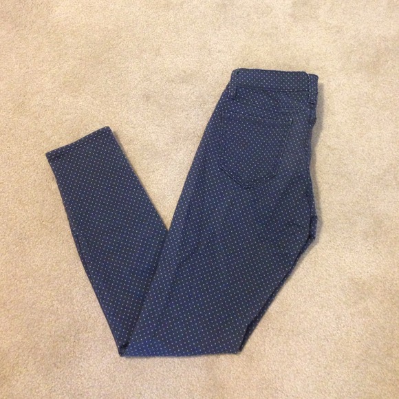 Old Navy, Navy Polka Dot Jeans
