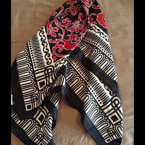 Black and red scarf. (Silk?)