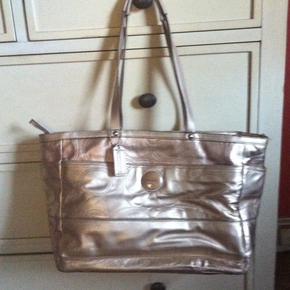 Coach Handbags - Large Gold Coach Tote/Diaper Bag FINAL PRICE