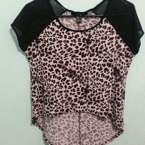 Cheetah print crop top