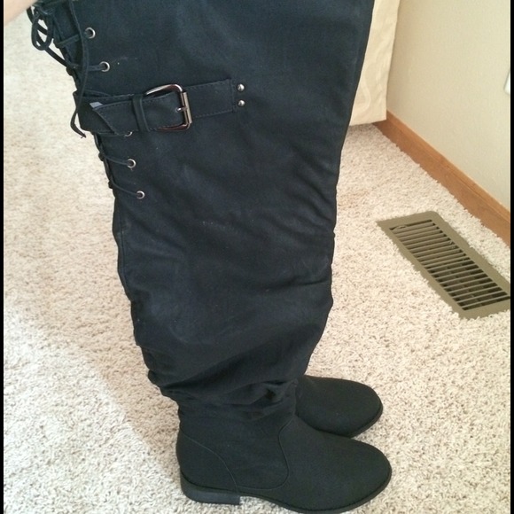 Black over the knee boots