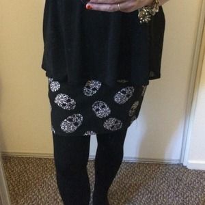 Charlotte Russe BNWT skull body con skirt