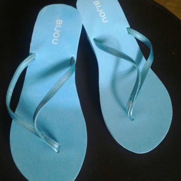 New blue stripe open sandal