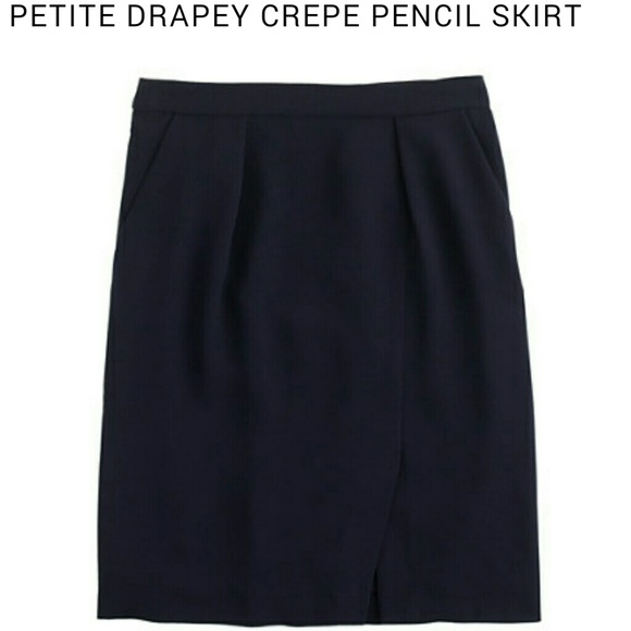 Sold out J. Crew petite drapey crepe pencil skirt