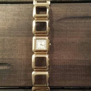 Gold Fossil Watch
