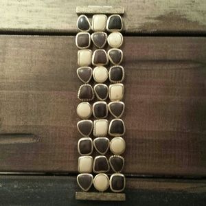 Boho Beaded Fossil Bracelet