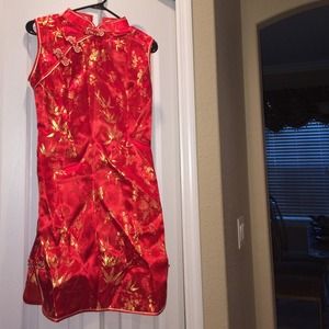 Chinese Mandarin Red Fortune Dress