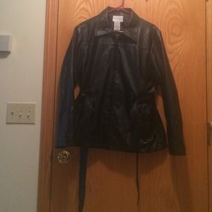 Black leather jacket