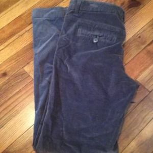 Gap Grey Crushed Velvet/Corduroy Pants size 6