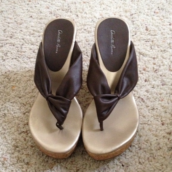 Brown Charlotte Russe Sandal Wedges