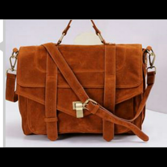 Brand new Suede brown crossbody/messenger purse