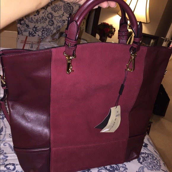 Burberry brand NWT tote color deep claret - SOLD