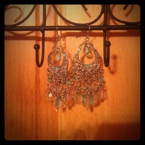 Silver hanging earrings